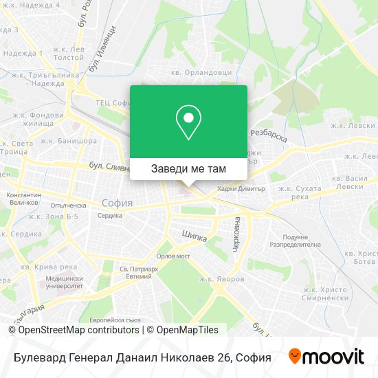 Булевард Генерал Данаил Николаев 26 карта