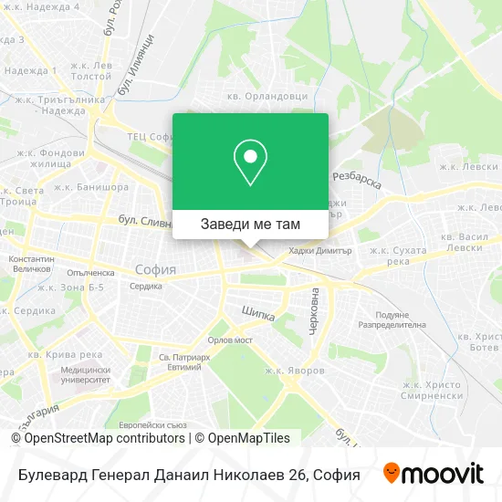 Булевард Генерал Данаил Николаев 26 карта