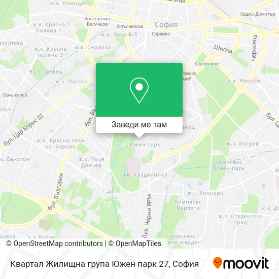 Квартал Жилищна група Южен парк 27 карта