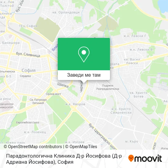 Парадонтологична Клиника Д-р Йосифова (Д-р Адриана Йосифова) карта