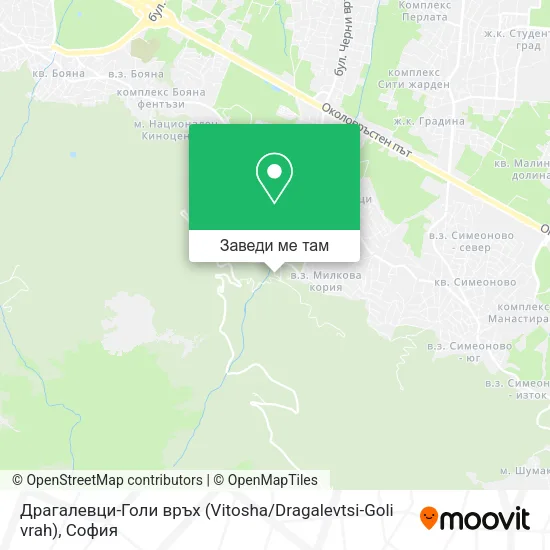 Драгалевци-Голи връх (Vitosha / Dragalevtsi-Goli vrah) карта