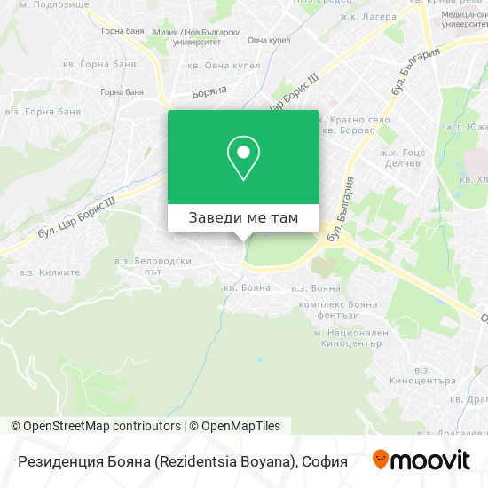 Резиденция Бояна (Rezidentsia Boyana) карта