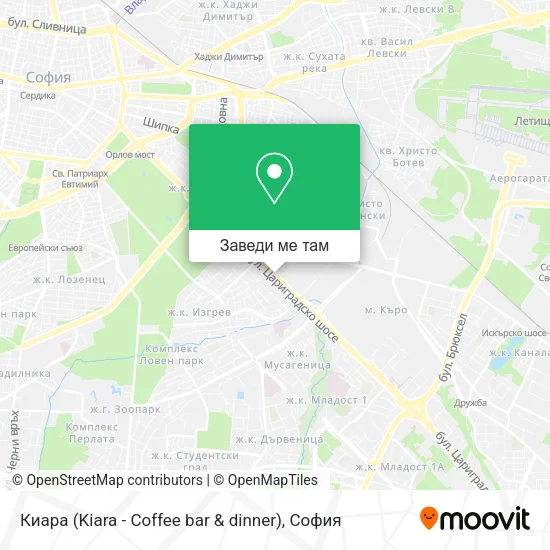 Киара (Kiara - Coffee bar & dinner) карта