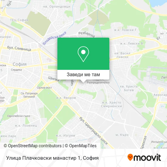 Улица Плачковски манастир 1 карта