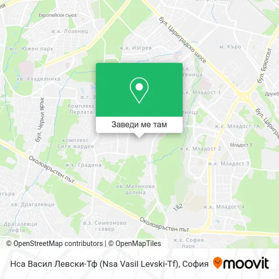 Нса Васил Левски-Тф (Nsa Vasil Levski-Tf) карта