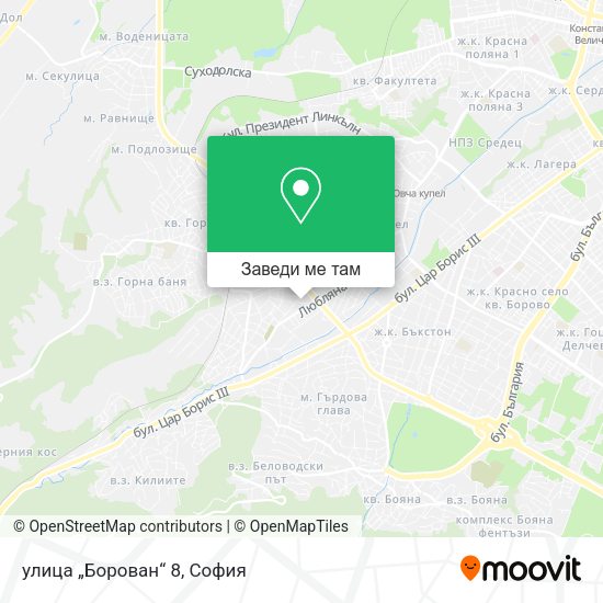 улица „Борован“ 8 карта