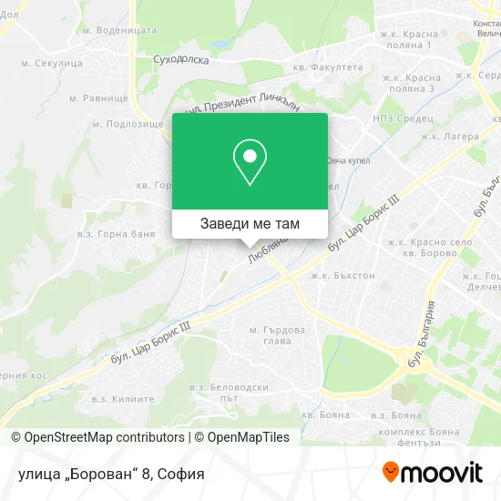 улица „Борован“ 8 карта