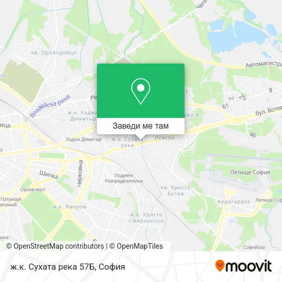 ж.к. Сухата река 57Б карта