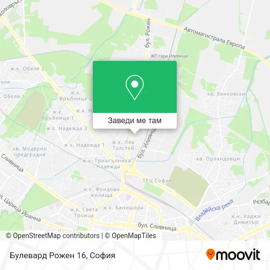 Булевард Рожен 16 карта