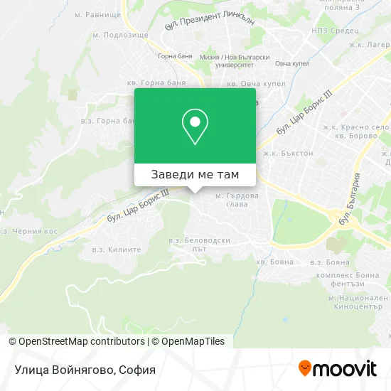 Улица Войнягово карта