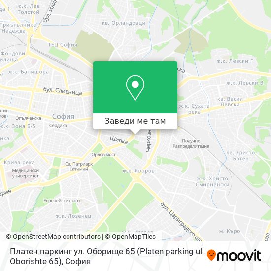 Платен паркинг ул. Оборище 65 (Platen parking ul. Oborishte 65) карта