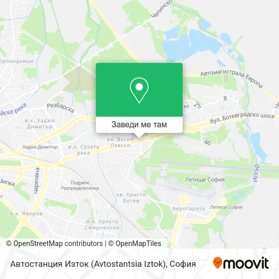 Автостанция Изток (Avtostantsia Iztok) карта