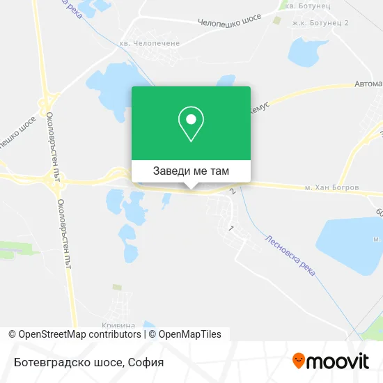 Ботевградско шосе карта
