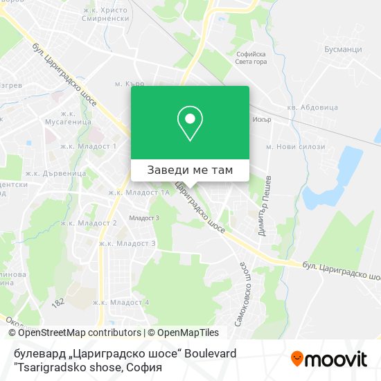булевард „Цариградско шосе“ Boulevard "Tsarigradsko shose карта