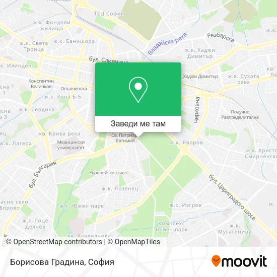 Борисова Градина карта