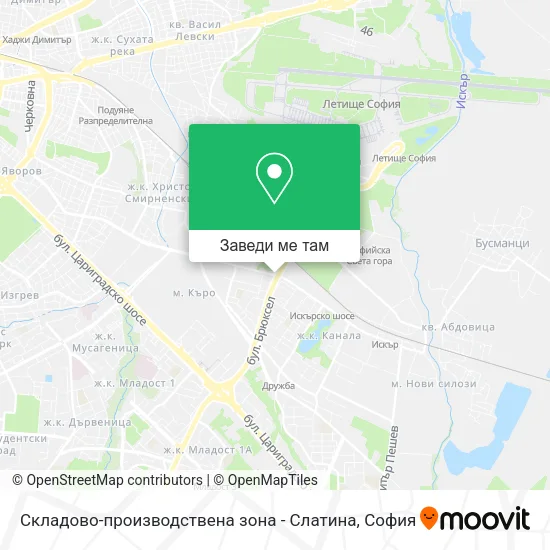 Складово-производствена зона - Слатина карта