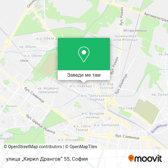 улица „Кирил Дрангов“ 55 карта
