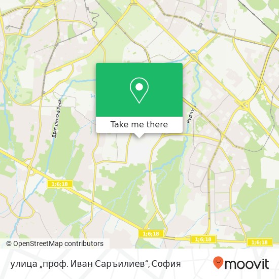 улица „проф. Иван Саръилиев“ карта