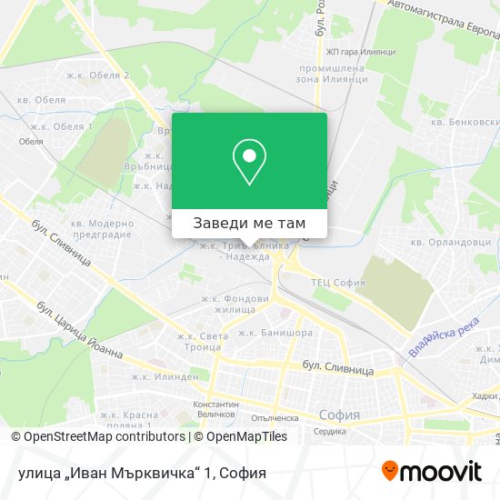 улица „Иван Мърквичка“ 1 карта