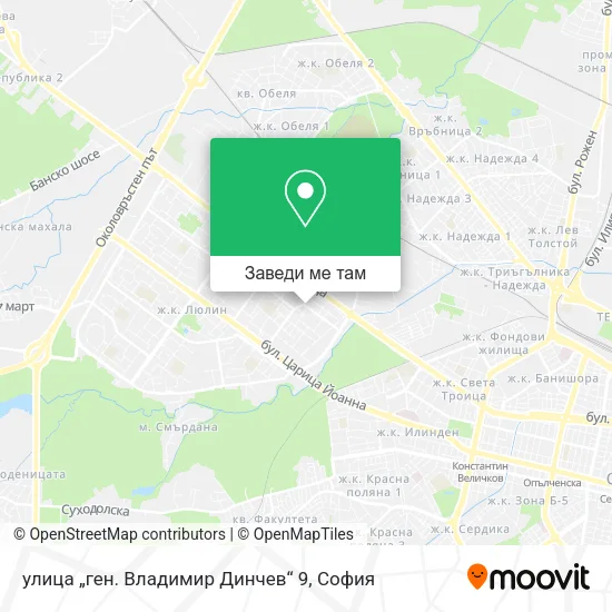 улица „ген. Владимир Динчев“ 9 карта
