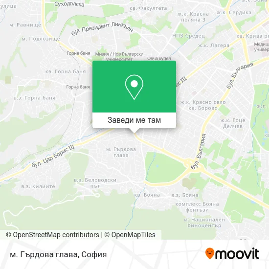 м. Гърдова глава карта