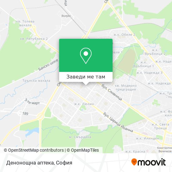 Денонощна аптека карта