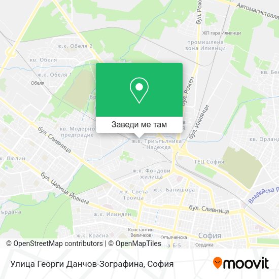 Улица Георги Данчов-Зографина карта