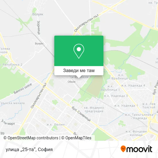 улица „25-та“ карта