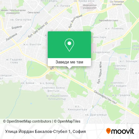 Улица Йордан Бакалов-Стубел 1 карта