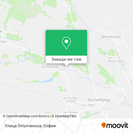 Улица Опълченска карта