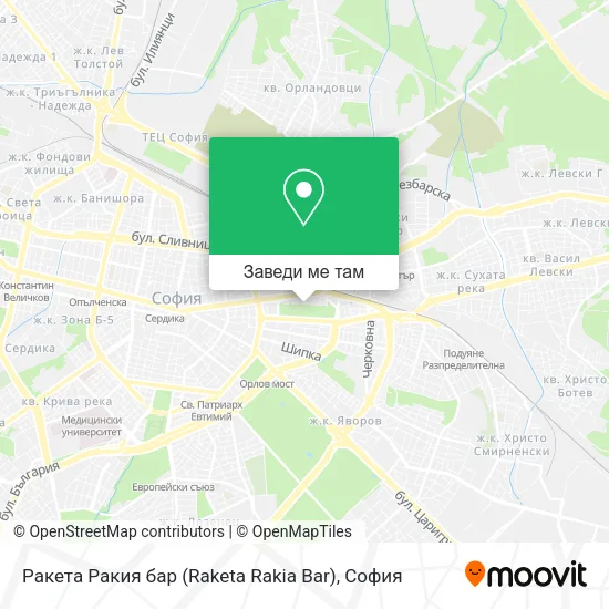 Ракета Ракия бар (Raketa Rakia Bar) карта