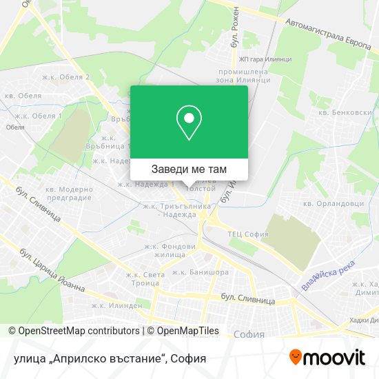 улица „Априлско въстание“ карта