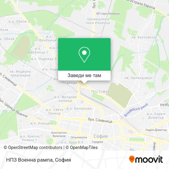 НПЗ Военна рампа карта