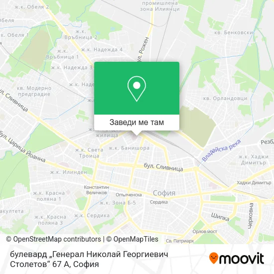 булевард „Генерал Николай Георгиевич Столетов“ 67 A карта