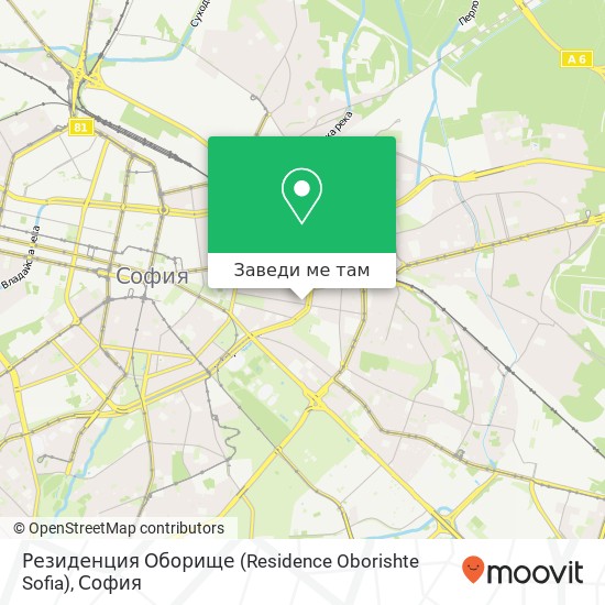 Резиденция Оборище (Residence Oborishte Sofia) карта