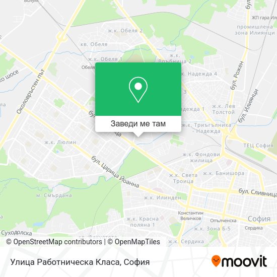 Улица Работническа Класа карта