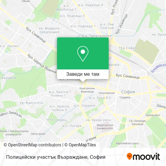 Полицейски участък Възраждане карта