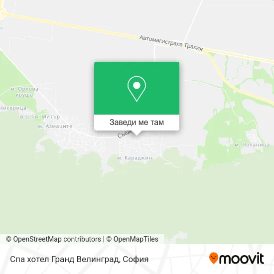 Спа хотел Гранд Велинград карта