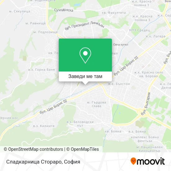 Сладкарница Стораро карта