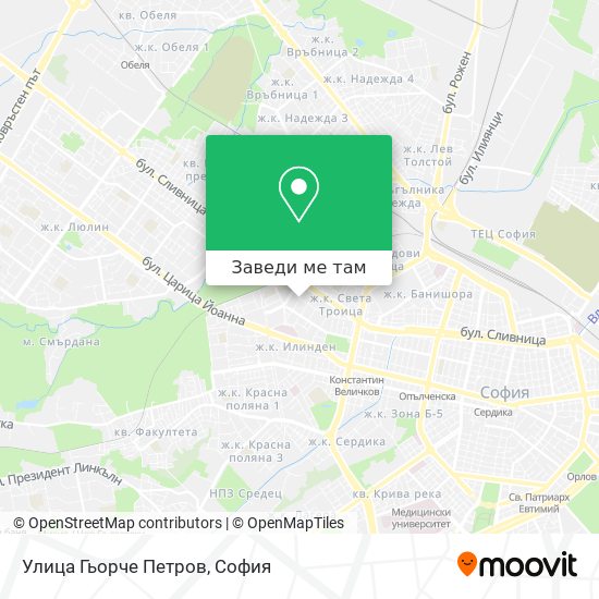 Улица Гьорче Петров карта
