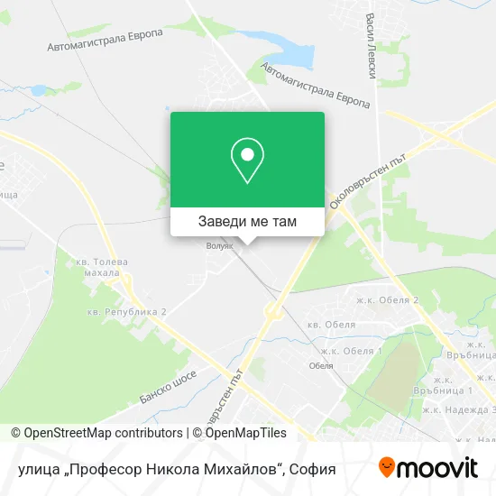улица „Професор Никола Михайлов“ карта