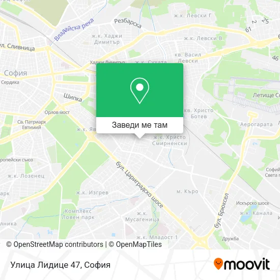Улица Лидице 47 карта