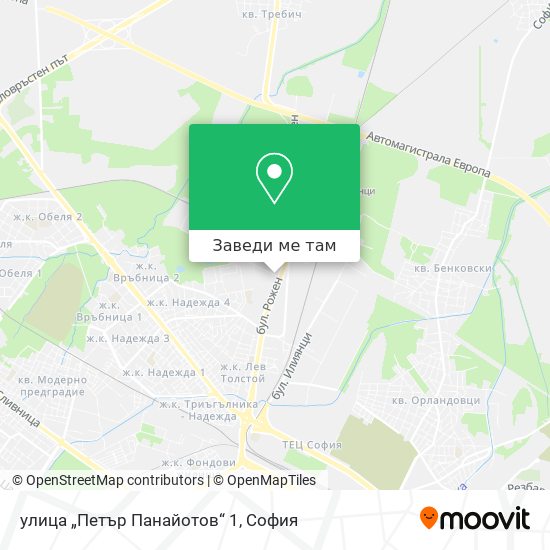 улица „Петър Панайотов“ 1 карта