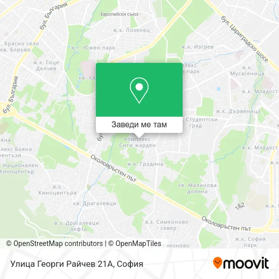 Улица Георги Райчев 21А карта