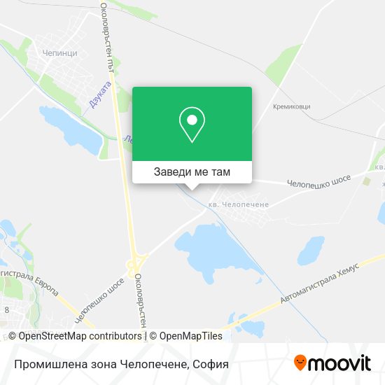 Промишлена зона Челопечене карта