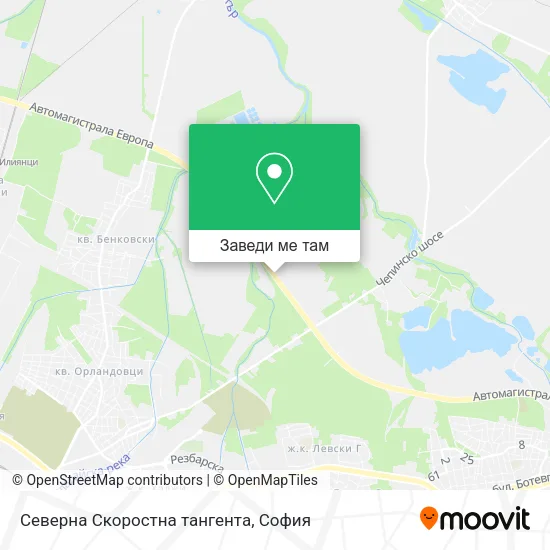 Северна Скоростна тангента карта