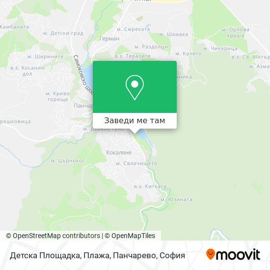 Детска Площадка, Плажа, Панчарево карта