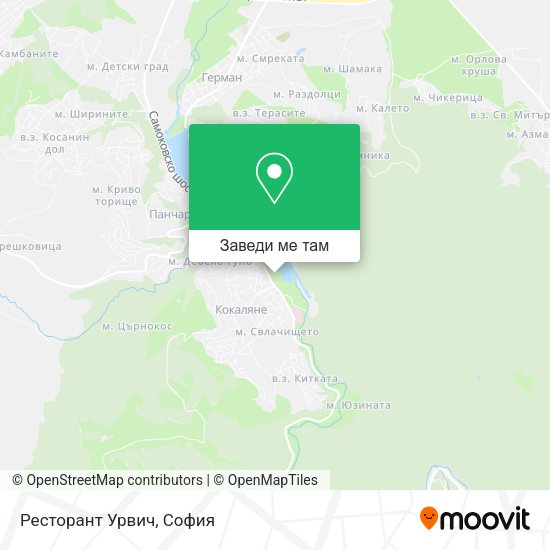 Ресторант Урвич карта