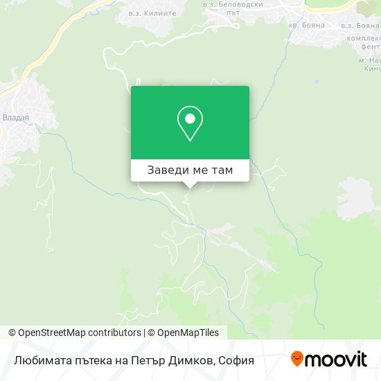Любимата пътека на Петър Димков карта