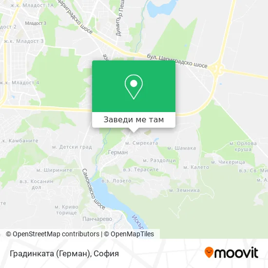 Градинката (Герман) карта